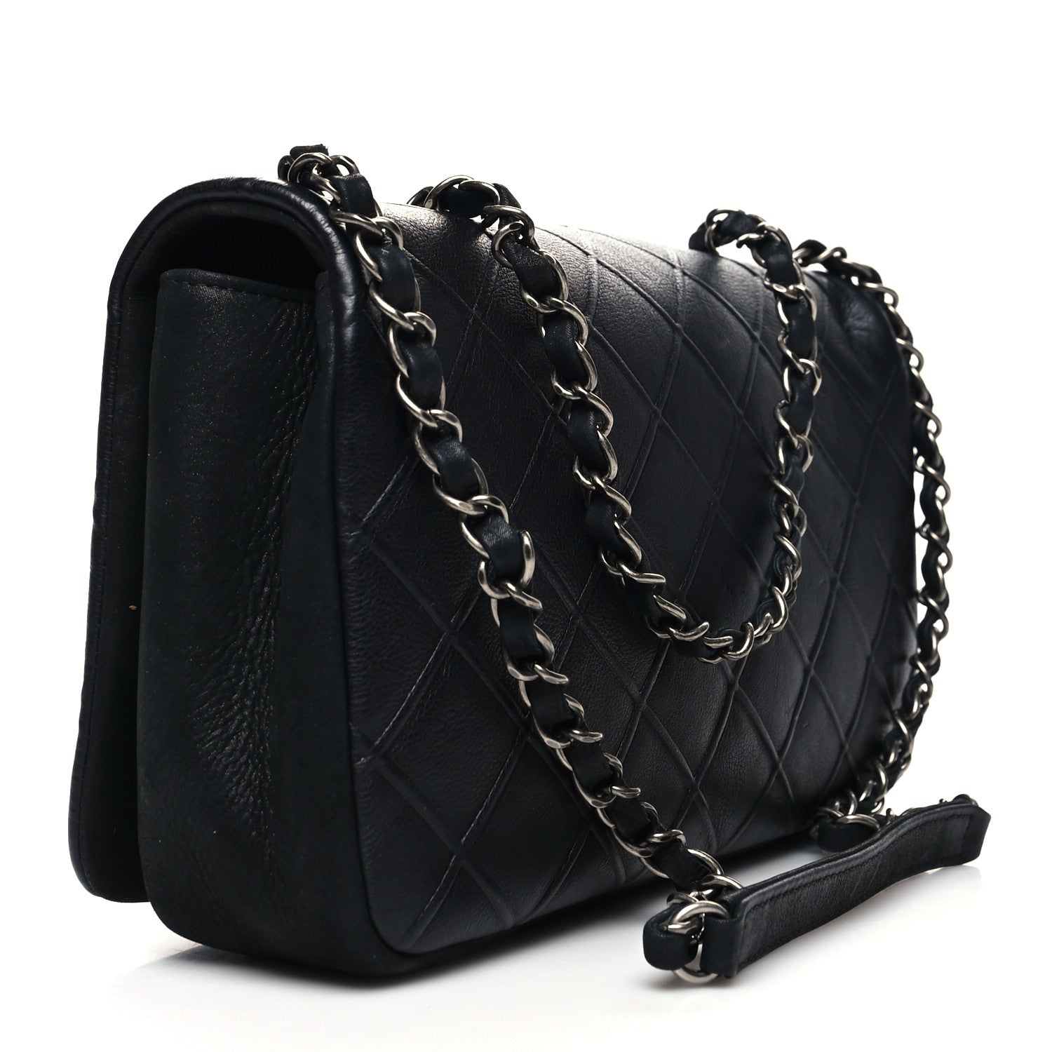 Chanel Calfskin Diamond Embossed New Chic Flap Black 3 of 11