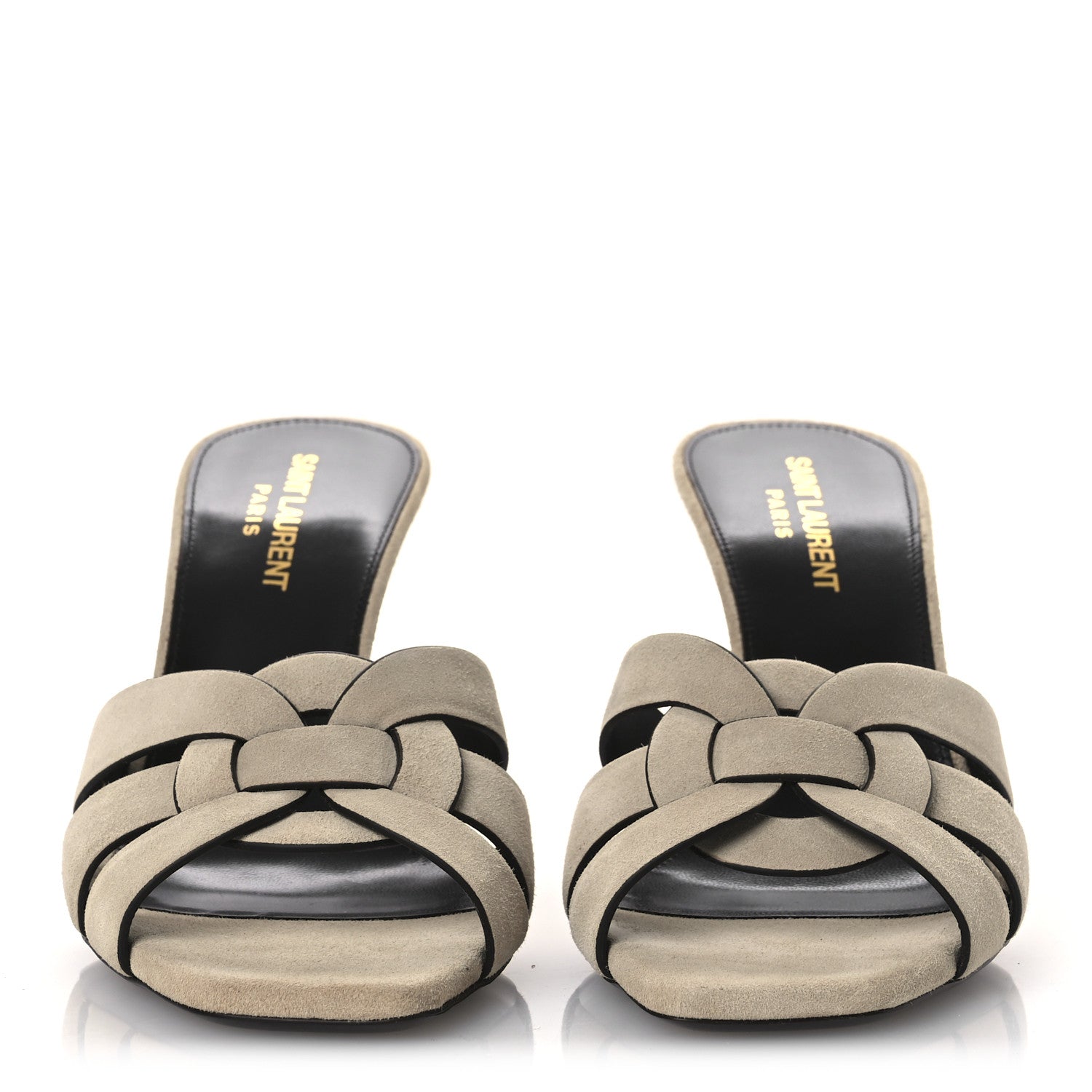 Saint Laurent Suede Tribute 85 Slide Sandals 37.5 Sand 3 of 13