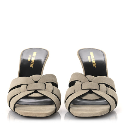 Saint Laurent Suede Tribute 85 Slide Sandals 37.5 Sand 3 of 13