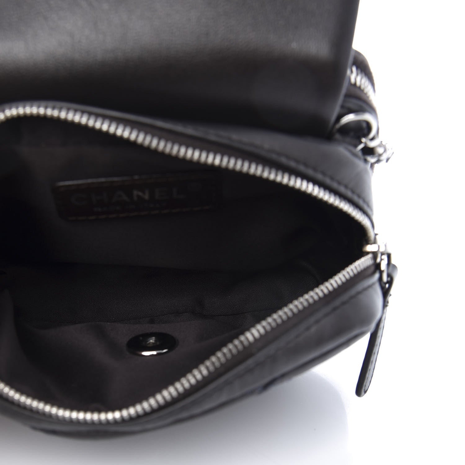 Chanel Metallic Lambskin Stitched New Mini Flap Grey 6 of 14