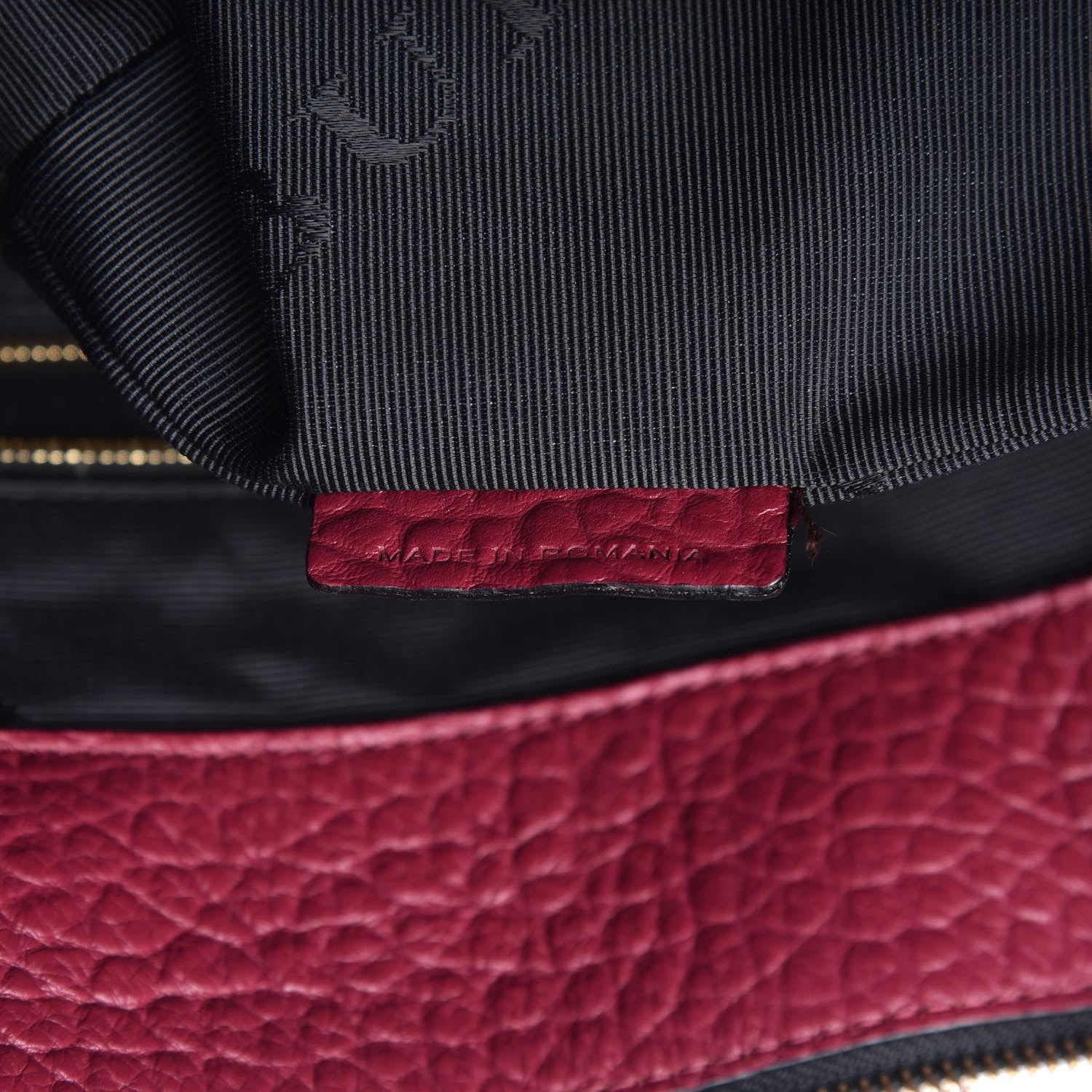 Burberry Heritage Grain Check Embossed Medium Dewsbury Tote Dark Plum 7 of 10