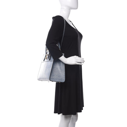 Louis Vuitton Epi City Steamer MM Blue Jean 2 of 9