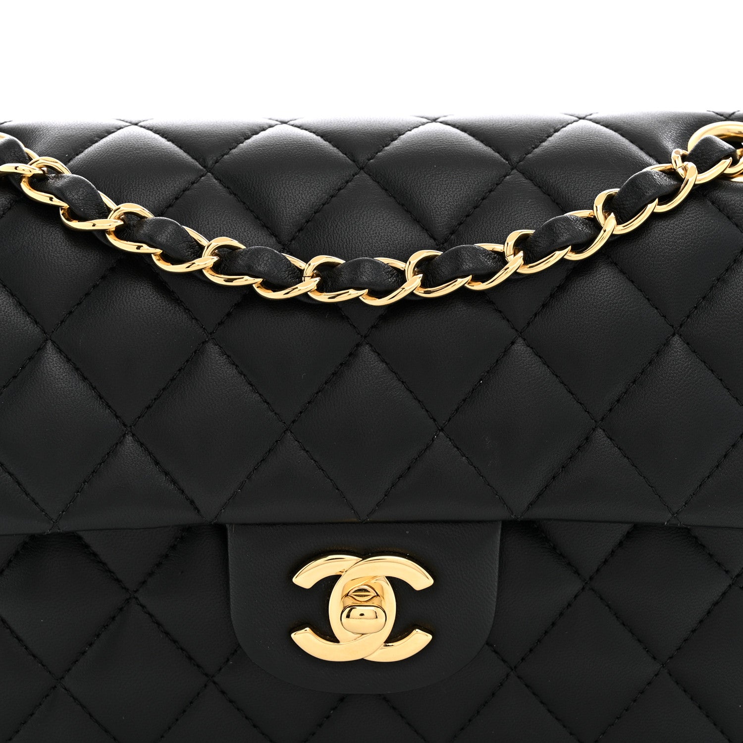 Chanel Lambskin Quilted Small Double Flap Black 8 of 11