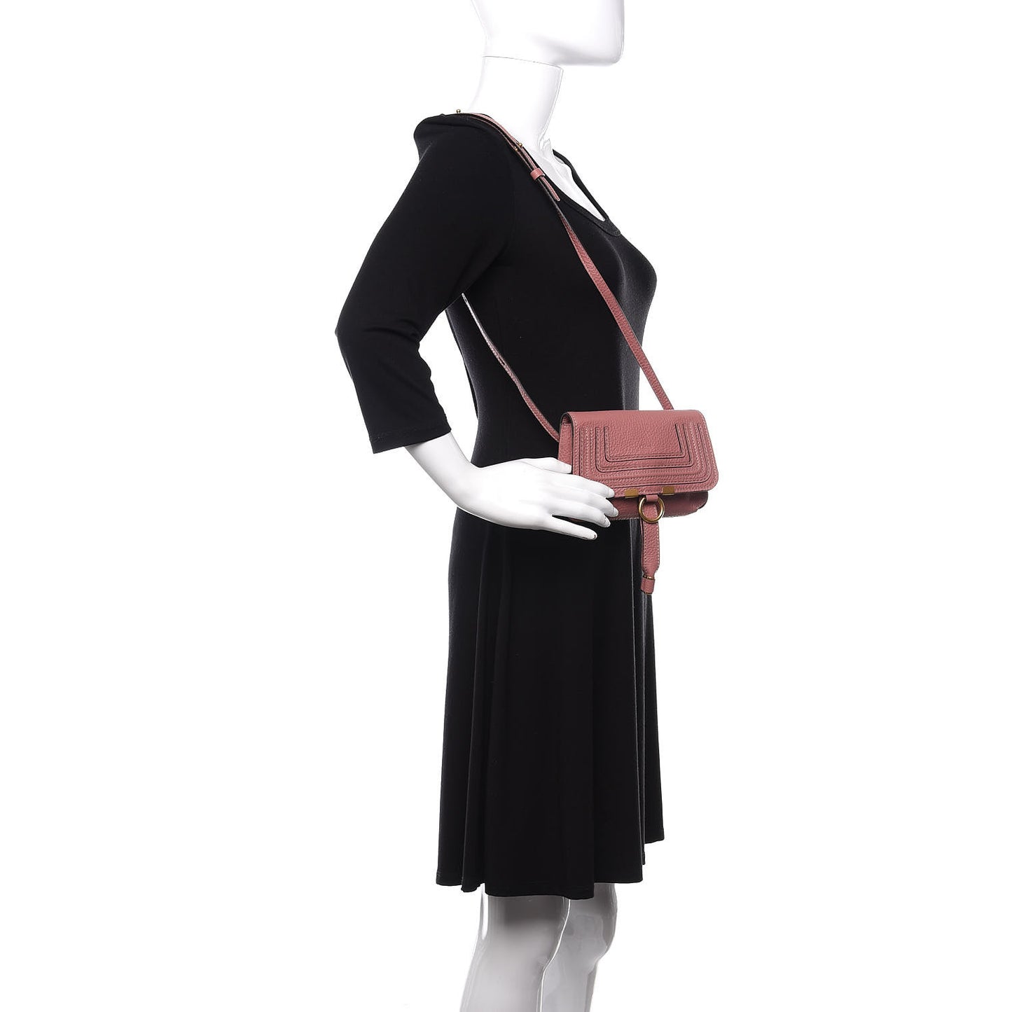 Calfskin Marcie Convertible Belt Bag Rusty Pink