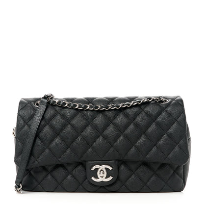 Chanel Caviar Quilted Jumbo Easy Flap Black 1 of 13