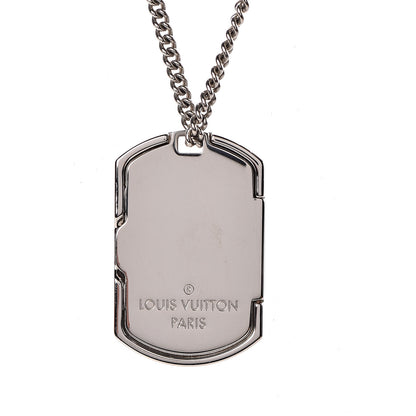 Louis Vuitton Monogram Eclipse Plate Necklace 5 of 10