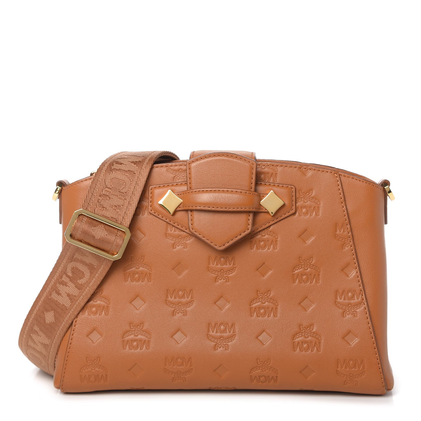 Calfskin Ottomar Essential Crossbody Bag Cognac