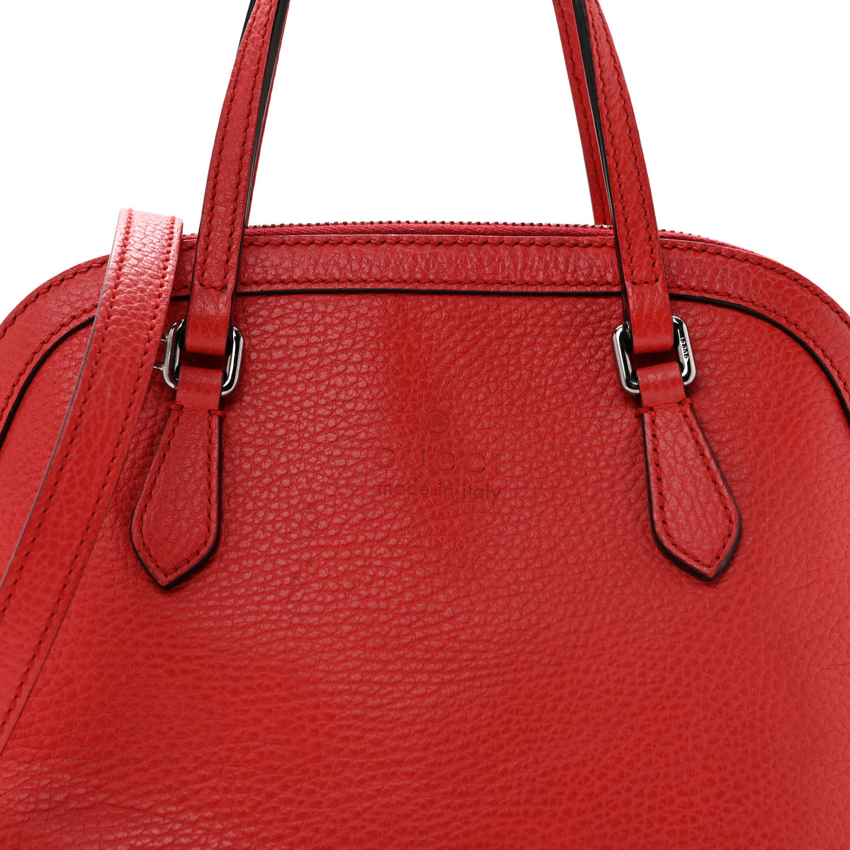Gucci Calfskin Mini Dome Bag Sporting Red 8 of 13