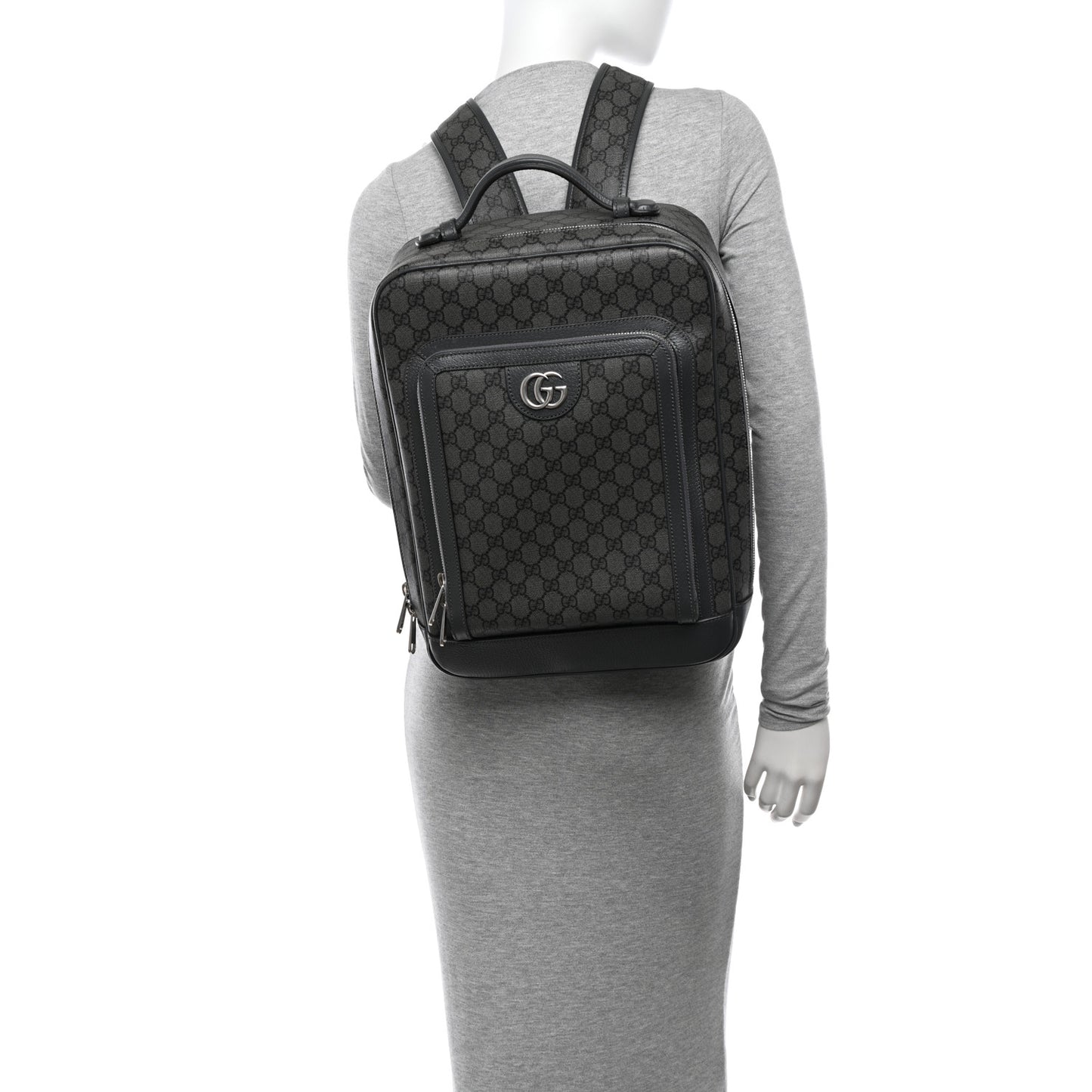 GG Supreme Monogram Ophidia Backpack Grey