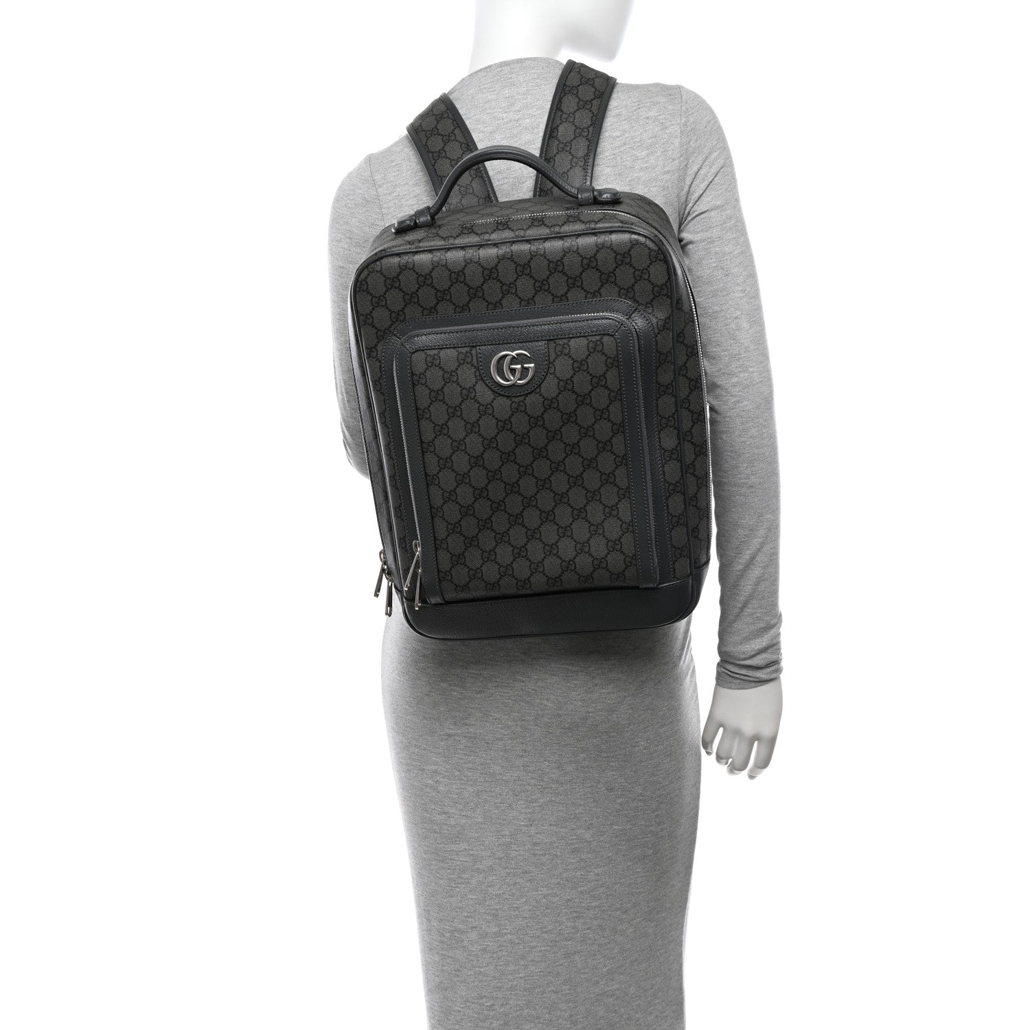Gucci GG Supreme Monogram Ophidia Backpack Grey 3 of 10