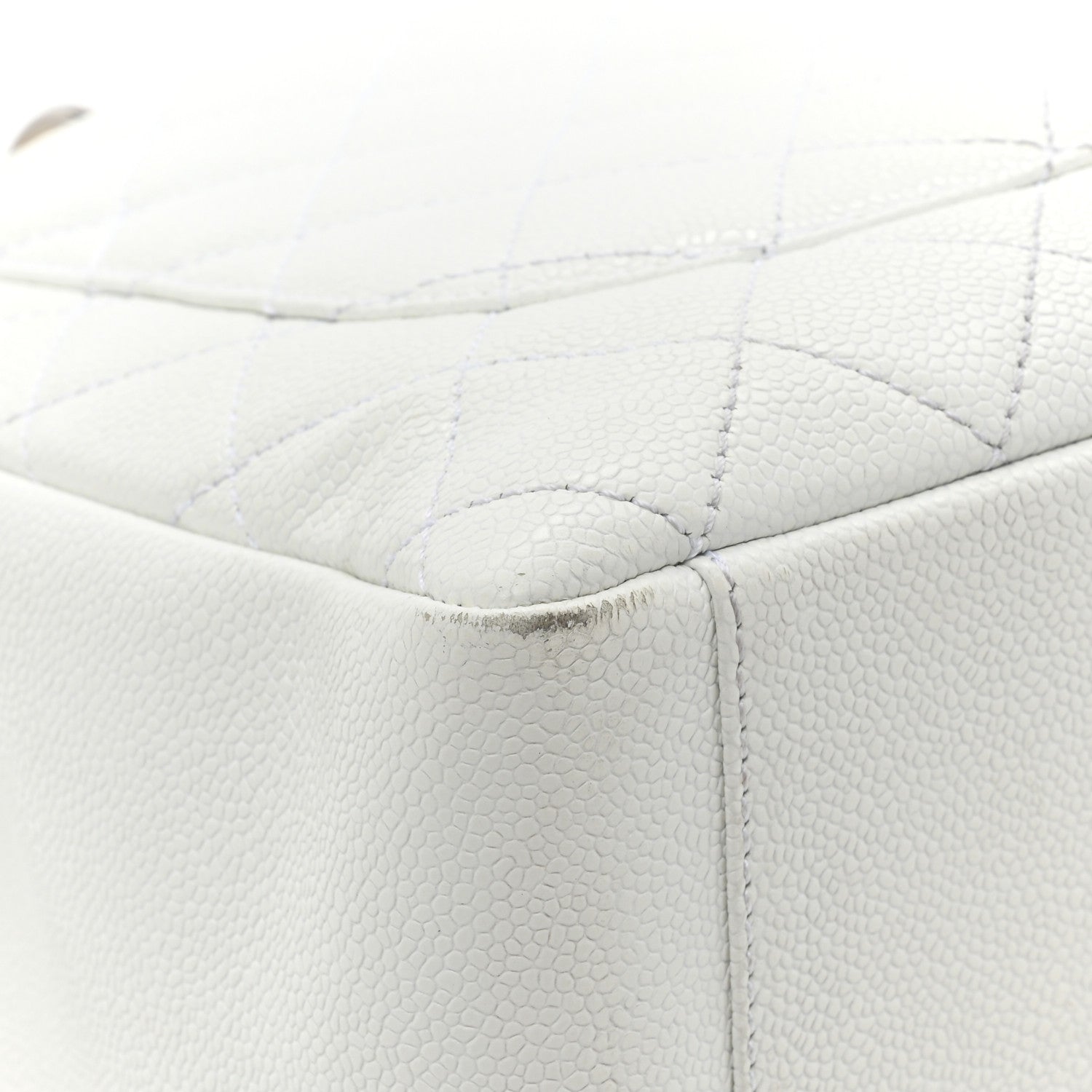 Chanel Caviar Quilted Grand Shopping Tote GST White 15 of 18