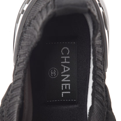 Chanel Mixed Fibers Quilted Womens CC Sneakers 35.5 Black 8 of 9