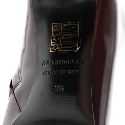 Balenciaga Patent Knee High Calfskin 110mm Boots 36 Bordeaux 6 of 8