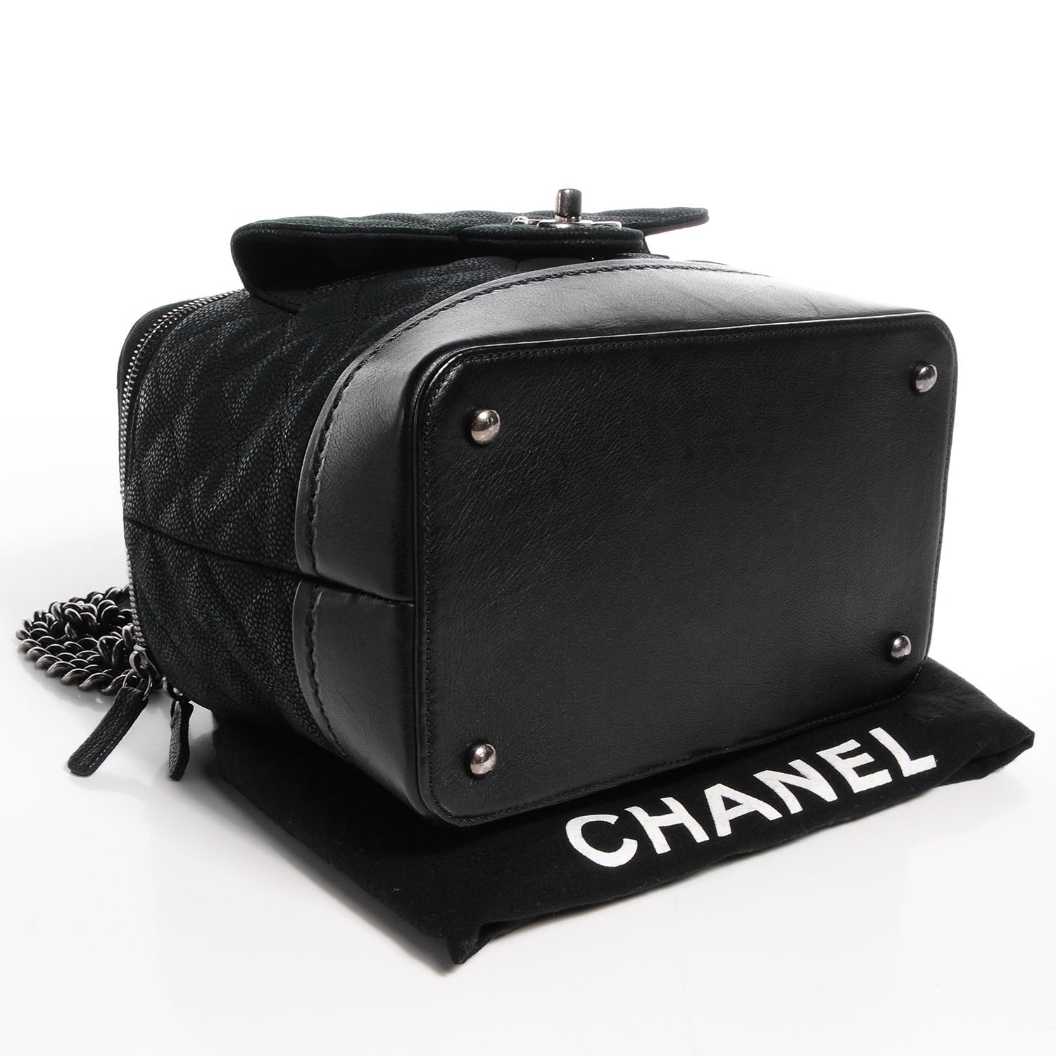 Chanel Iridescent Grained Calfskin Globe Trotter Vanity Case Black 4 of 7