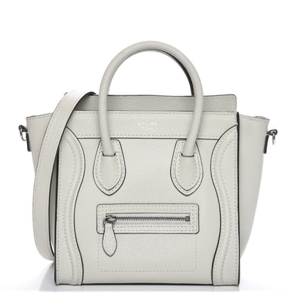 Celine Drummed Calfskin Nano Luggage Lune 1 of 7