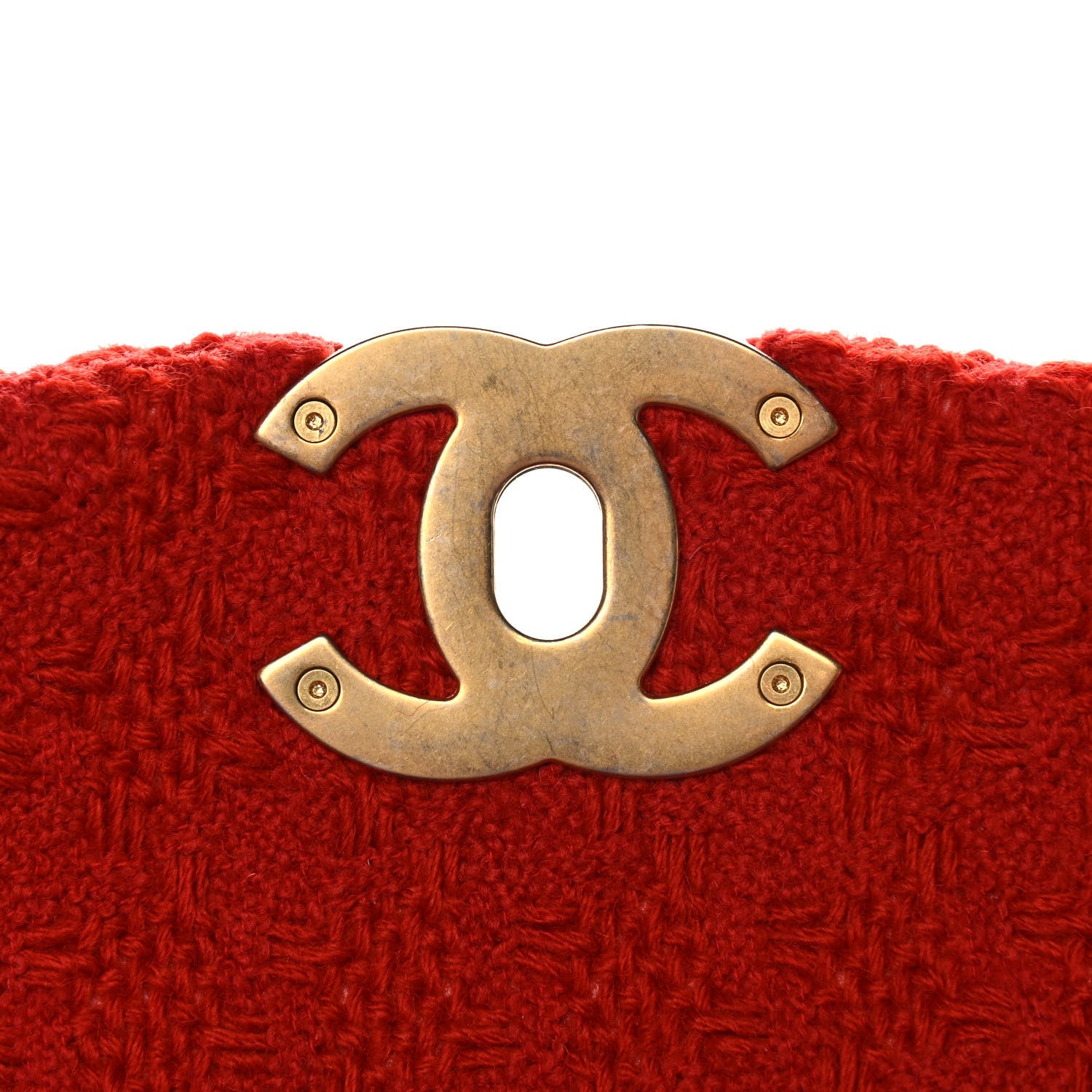 Chanel Tweed Quilted Medium Chanel 19 Flap Red 7 of 12