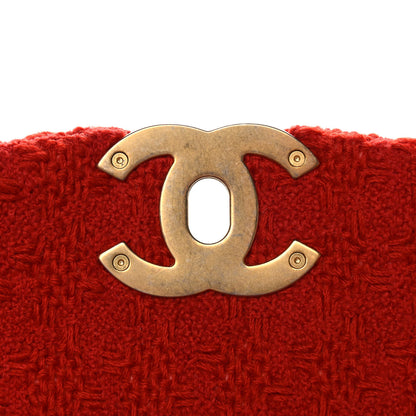 Chanel Tweed Quilted Medium Chanel 19 Flap Red 7 of 12
