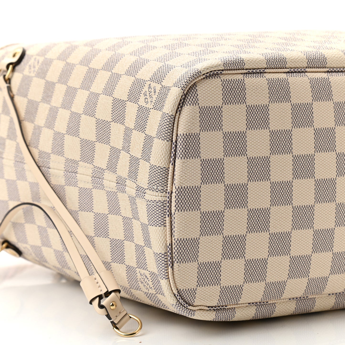 Damier Azur Braided Neverfull MM Pink