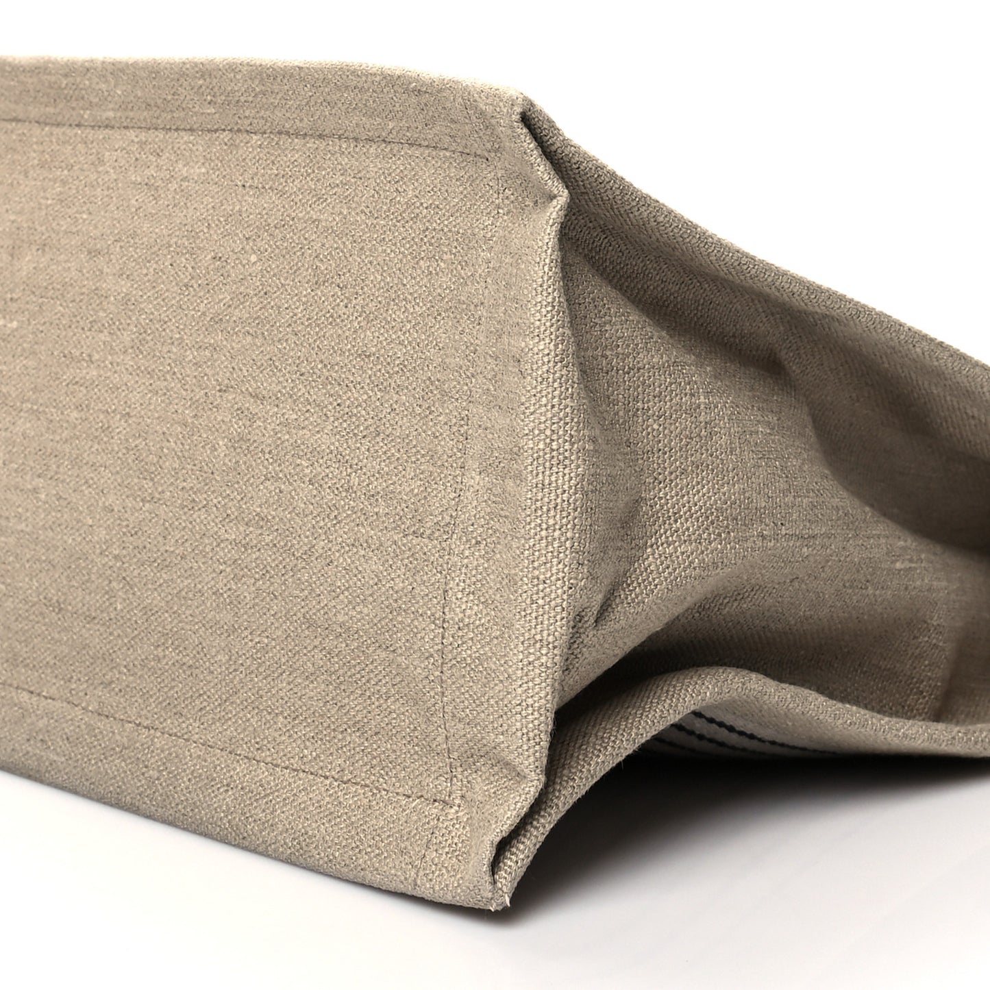 Embroidered Cotton Linen Rive Gauche Noe Tote Natural Black