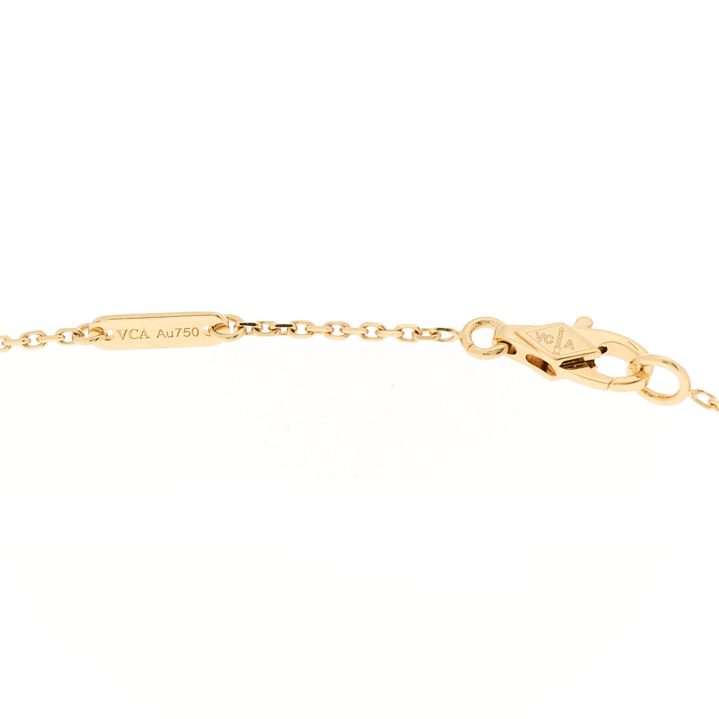 18K Yellow Gold Mother of Pearl Sweet Alhambra Pendant Necklace