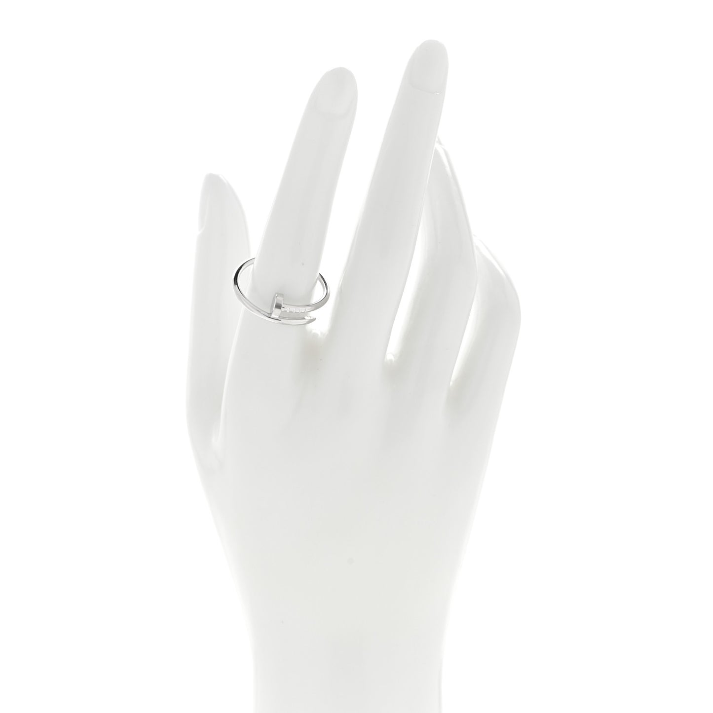 18K White Gold Small Juste Un Clou Ring 59 8.75