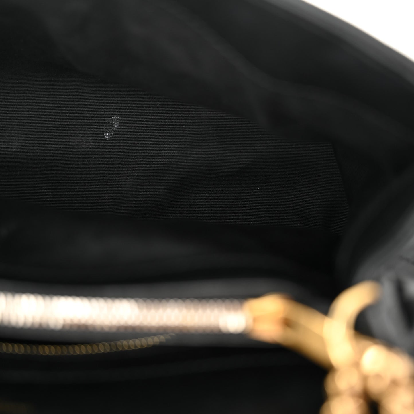 Calfskin Y Quilted Monogram Medium Loulou Chain Satchel Black