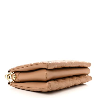 Louis Vuitton Lambskin Embossed Monogram Coussin PM Camel 4 of 11