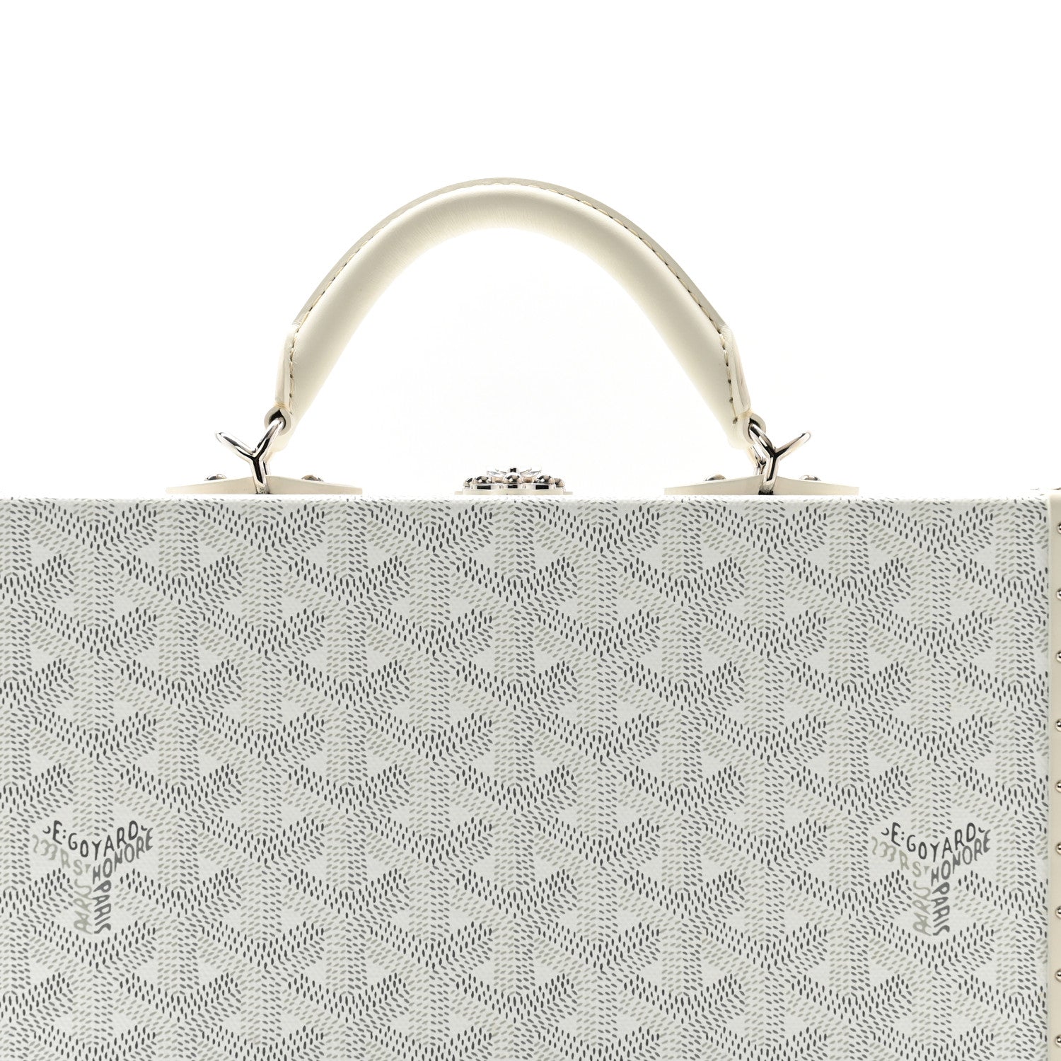 Goyard Goyardine Grand Hotel Trunk White 8 of 12