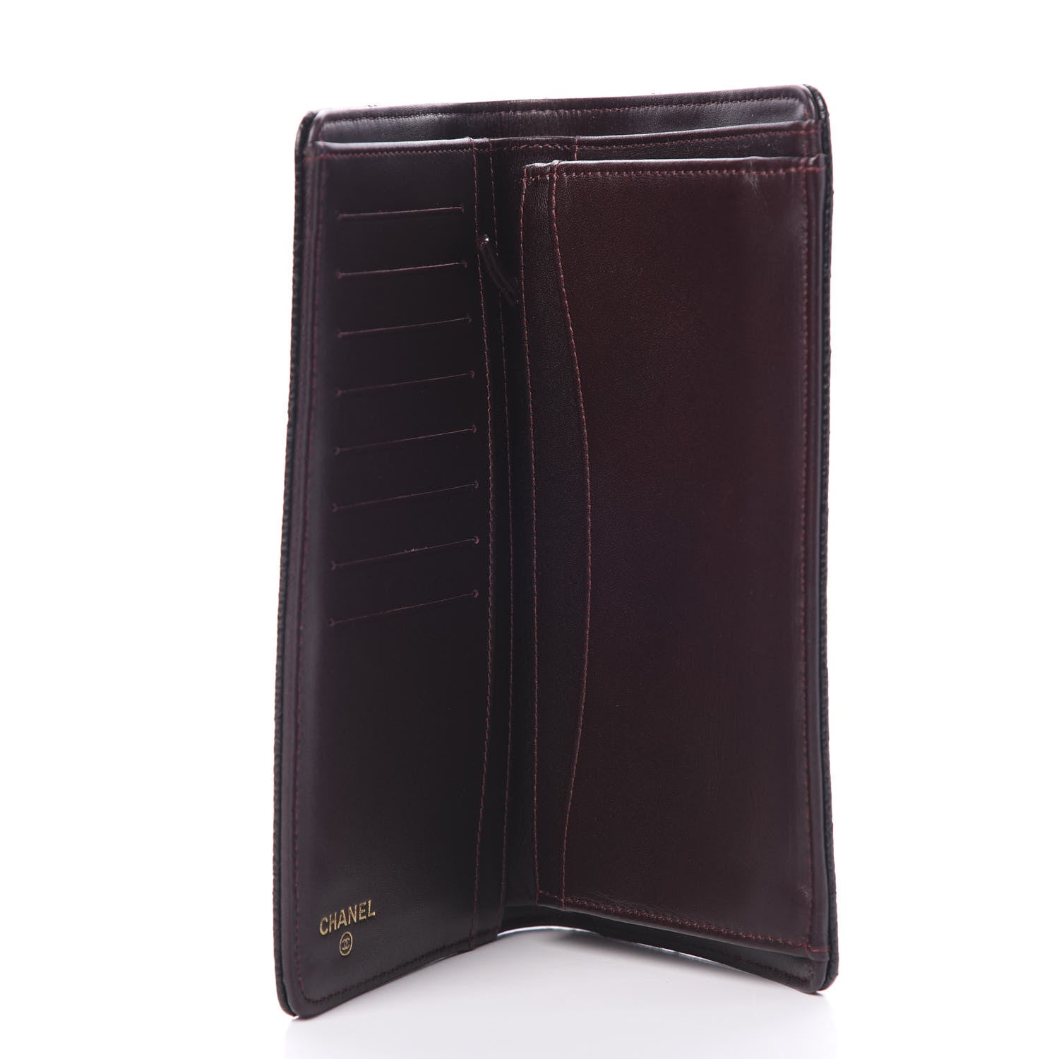 Chanel Caviar Quilted Yen Wallet Black 4 of 8