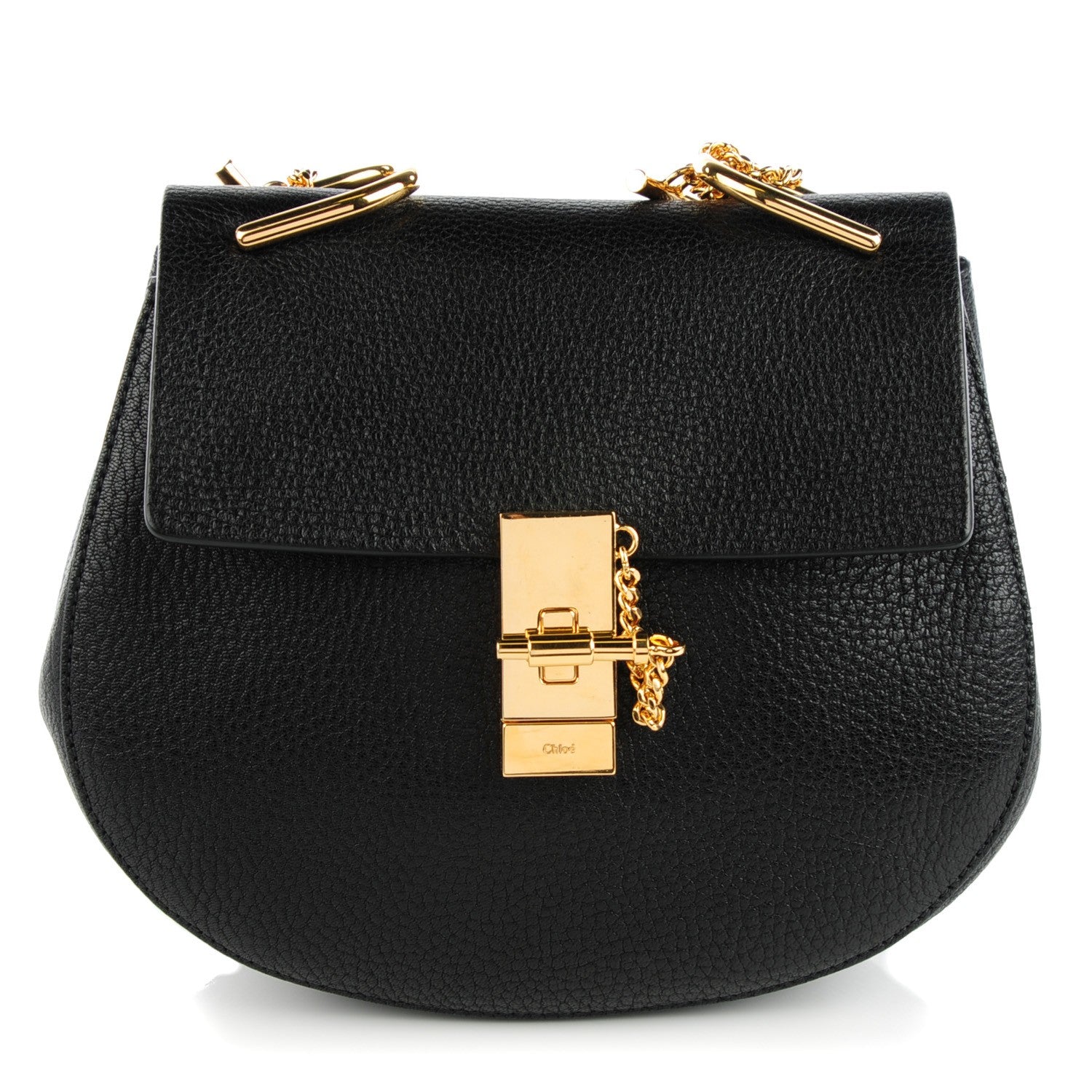 Chloe Grained Lambskin Drew Shoulder Bag Black 1 of 7