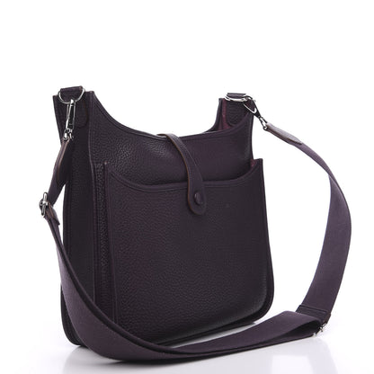 Hermes Taurillon Clemence Evelyne III PM Raisin 2 of 8