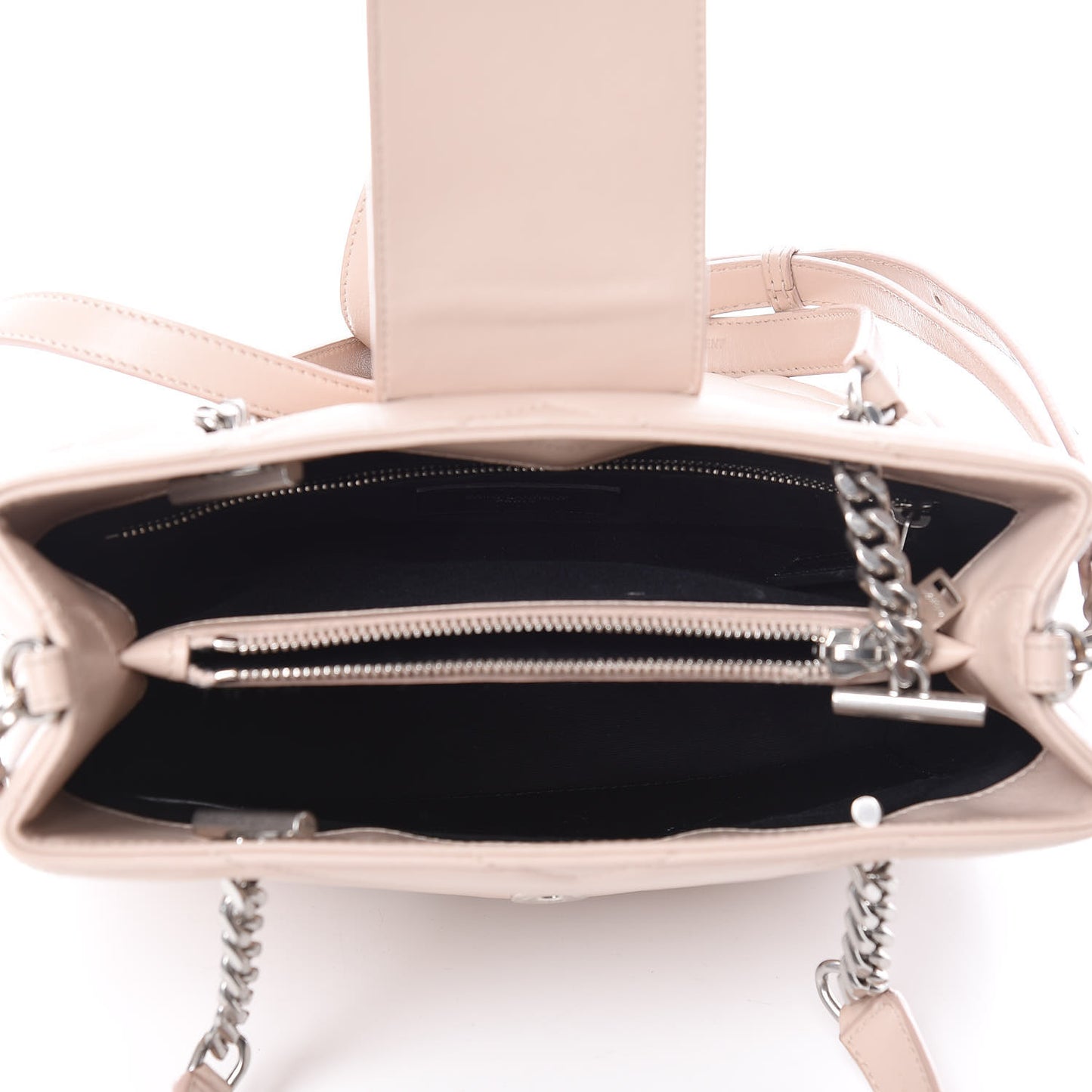 Calfskin Y Quilted Monogram Small Loulou Shopper Marble Pink