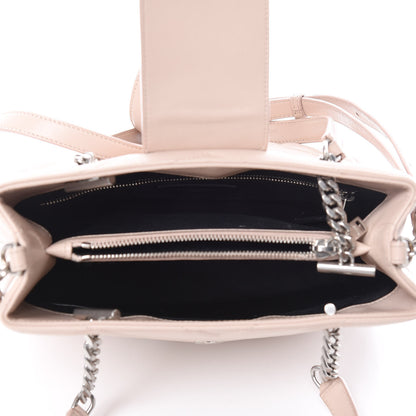 Saint Laurent Calfskin Y Quilted Monogram Small Loulou Shopper Marble Pink 5 of 10