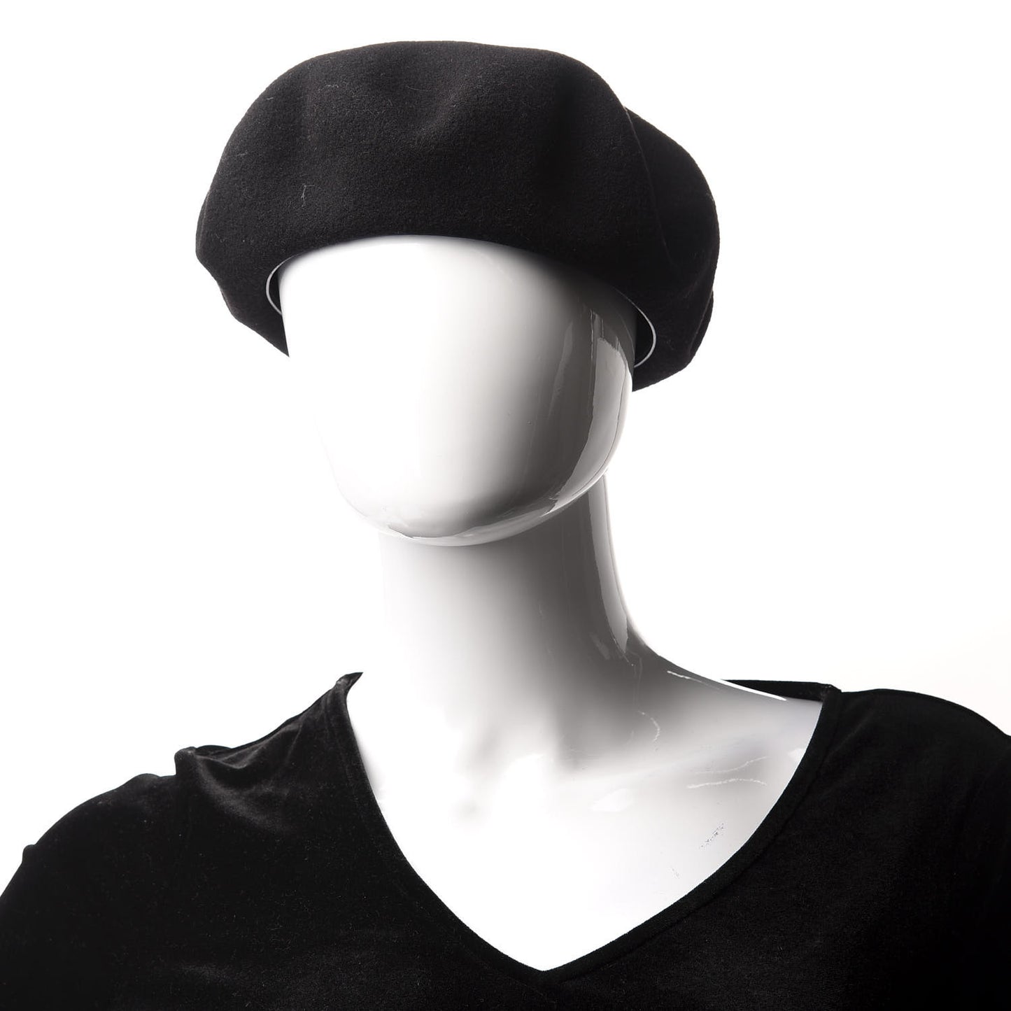 Wool Bonnie Beret 56 Black