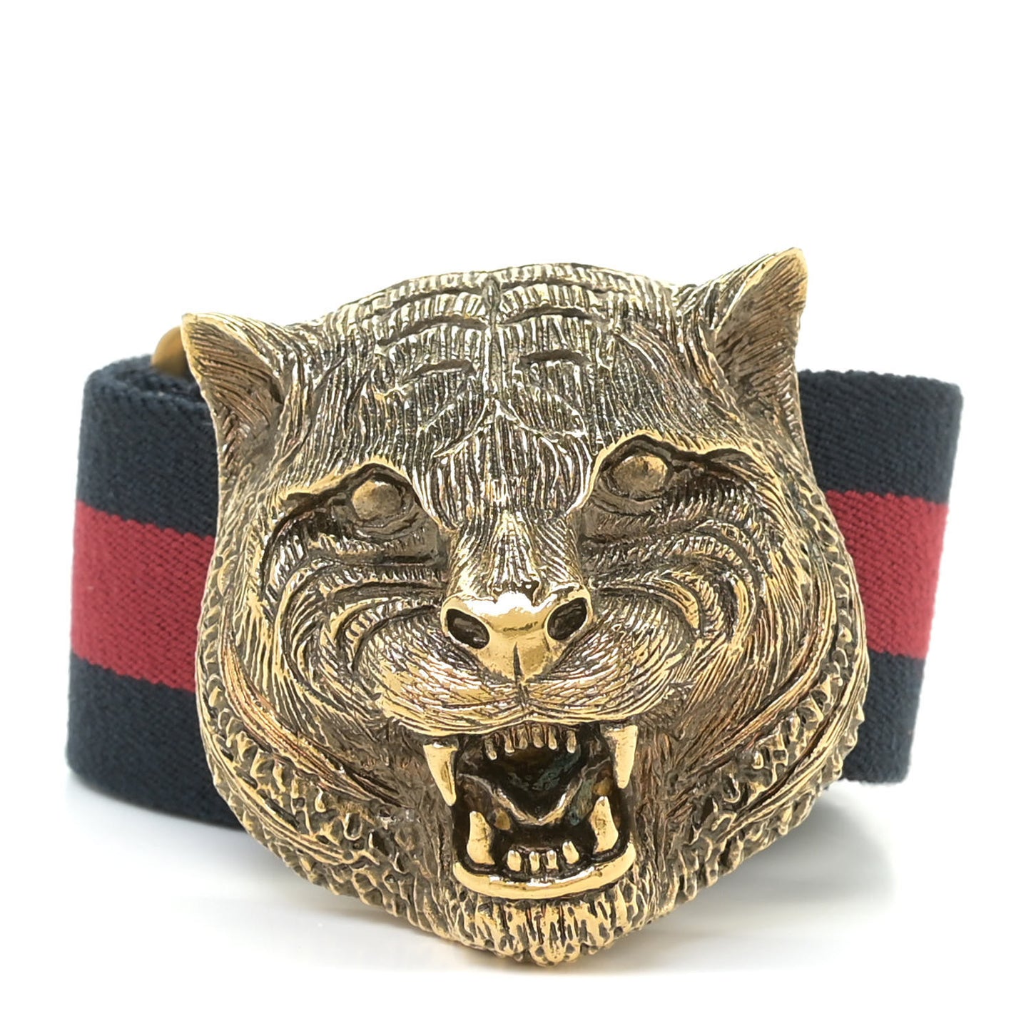 Web Feline Buckle Belt 75 60 Green Red