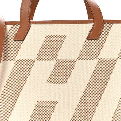 Hermes Swift Toile H Cabas H En Biais 27 Ecru Naturel Gold 8 of 10