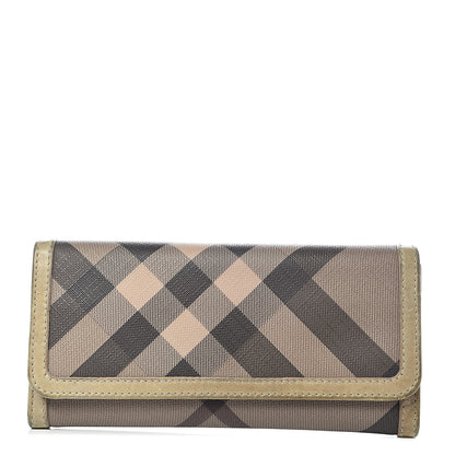 Burberry Smoked Check Continental Wallet Trench 1 of 16