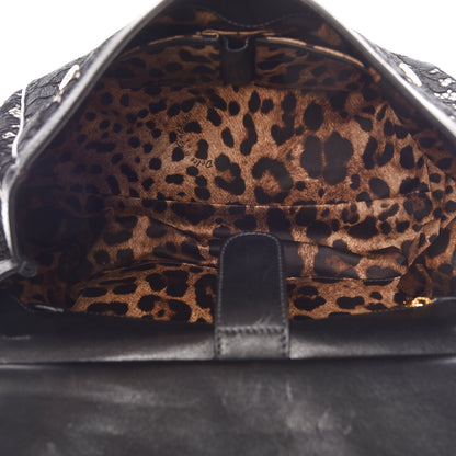 Dolce & Gabbana Calfskin Lace Large Miss Sicily Satchel Black 6 of 9