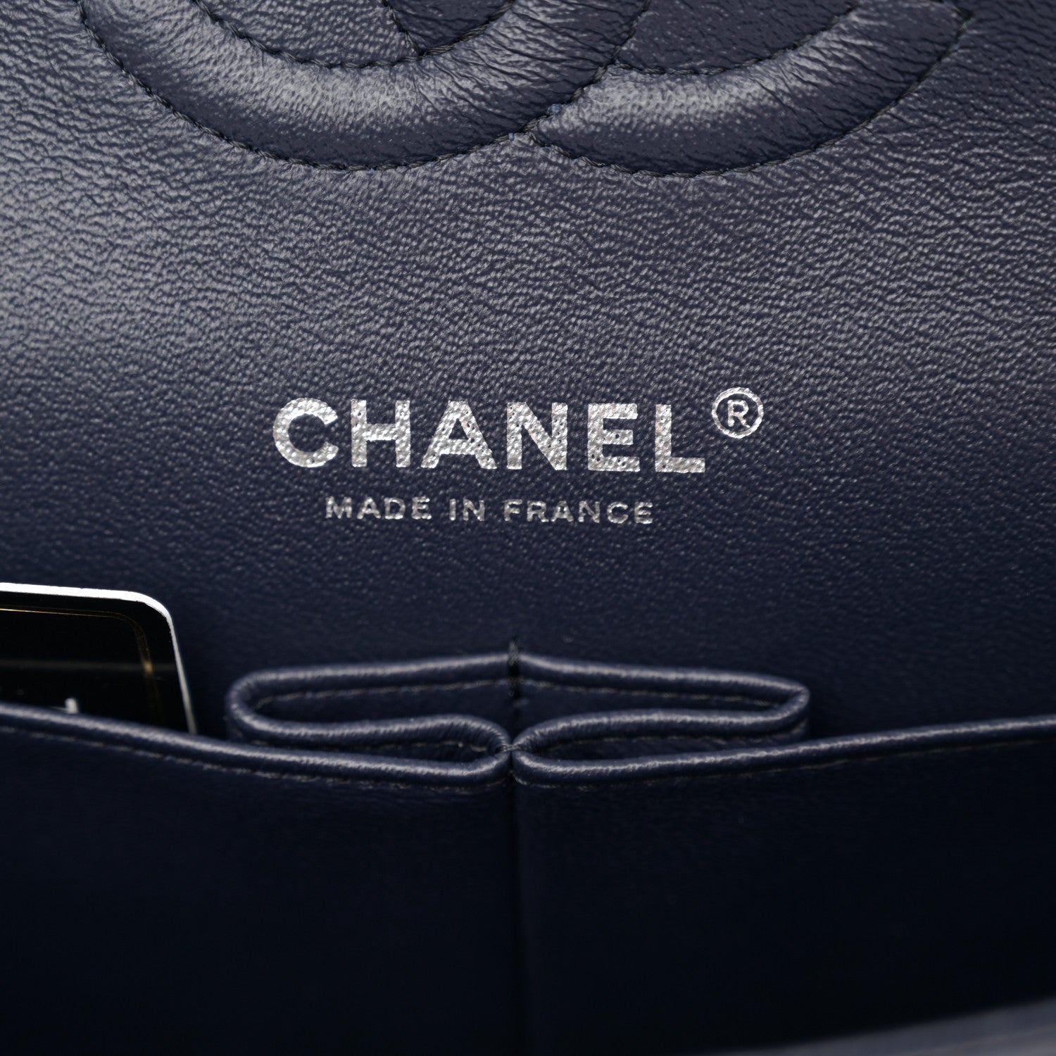 Chanel Caviar Quilted Medium Double Flap Navy 6 of 10
