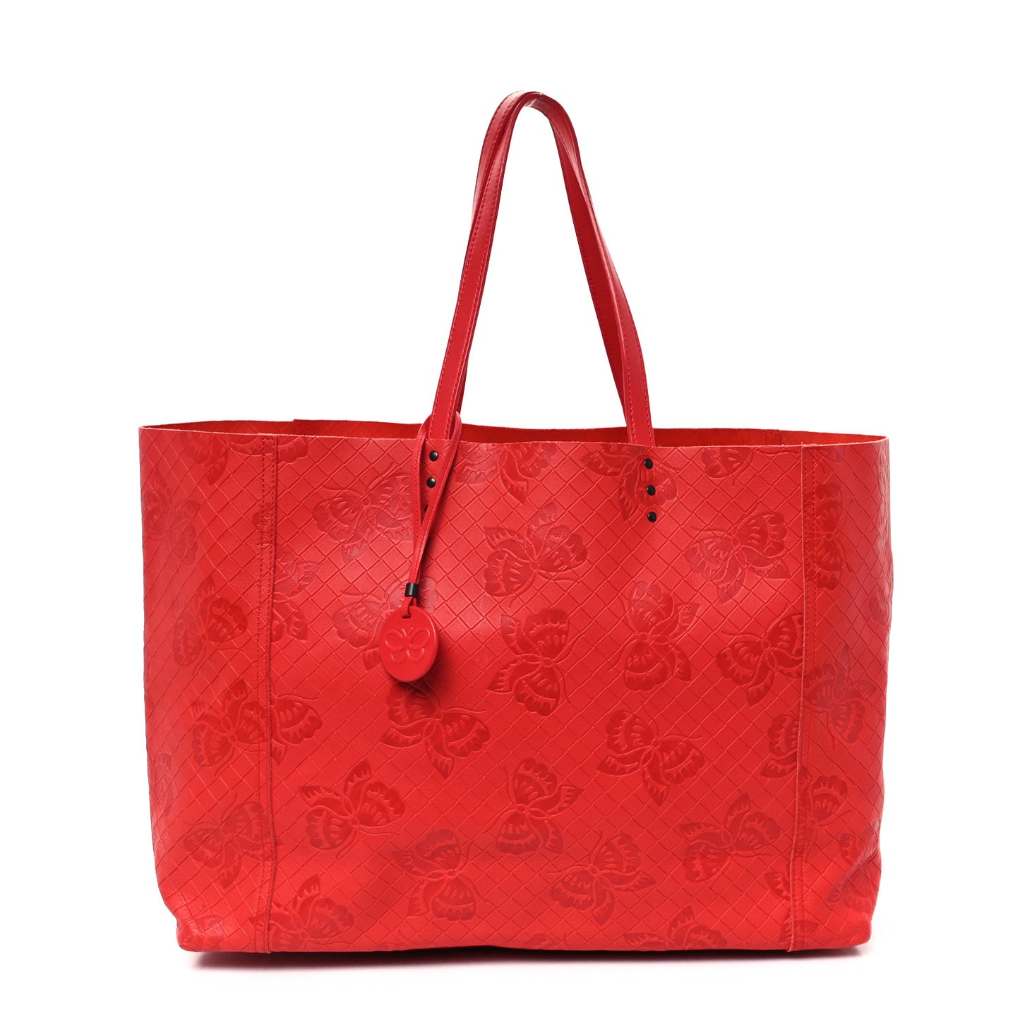 Nappa Intrecciomirage Butterfly Tote Red