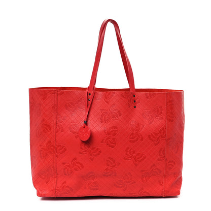 Bottega Veneta Nappa Intrecciomirage Butterfly Tote Red 1 of 12