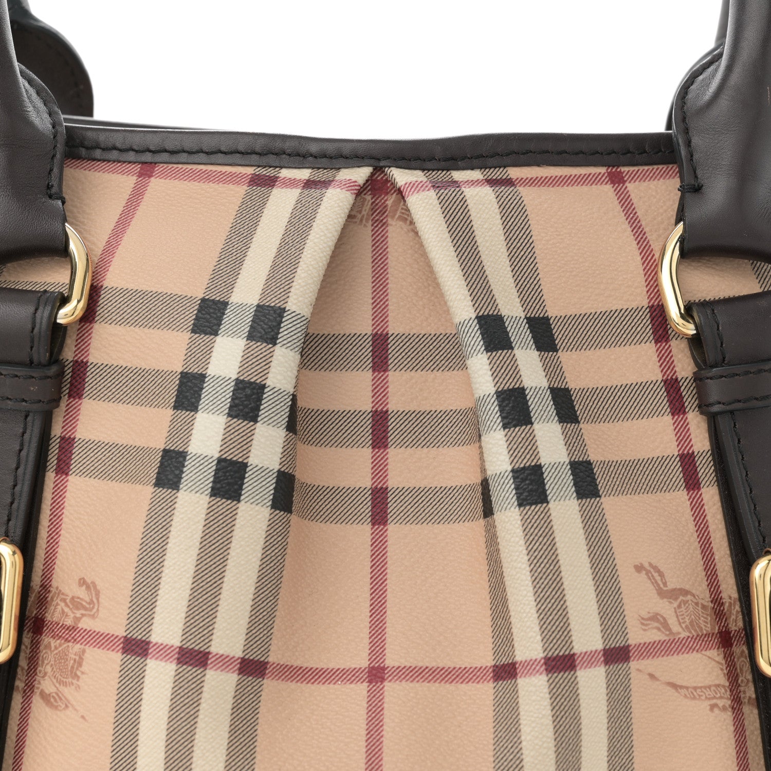 Burberry Haymarket Check Small Northfield Tote Chocolate 9 of 15