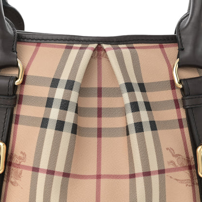 Burberry Haymarket Check Small Northfield Tote Chocolate 9 of 15
