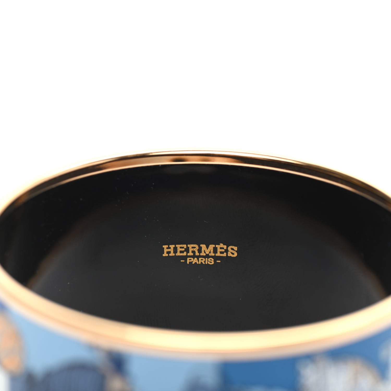 Hermes Enamel Printed Horses Extra Wide Bracelet 65 4 of 5