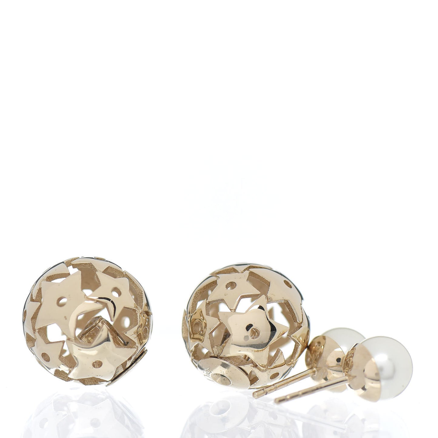 Pearl Star Mise En Dior Tribal Earrings Gold