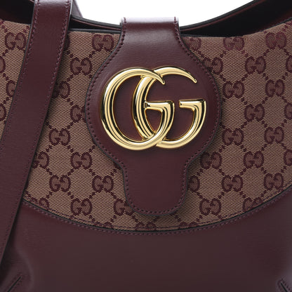 Gucci GG Monogram Calfskin Medium Arli Shoulder Bag Sahara Rubino Chardonnay 8 of 11