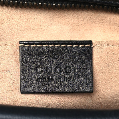 Gucci Calfskin Matelasse Small GG Marmont Chain Shoulder Bag Black 6 of 9