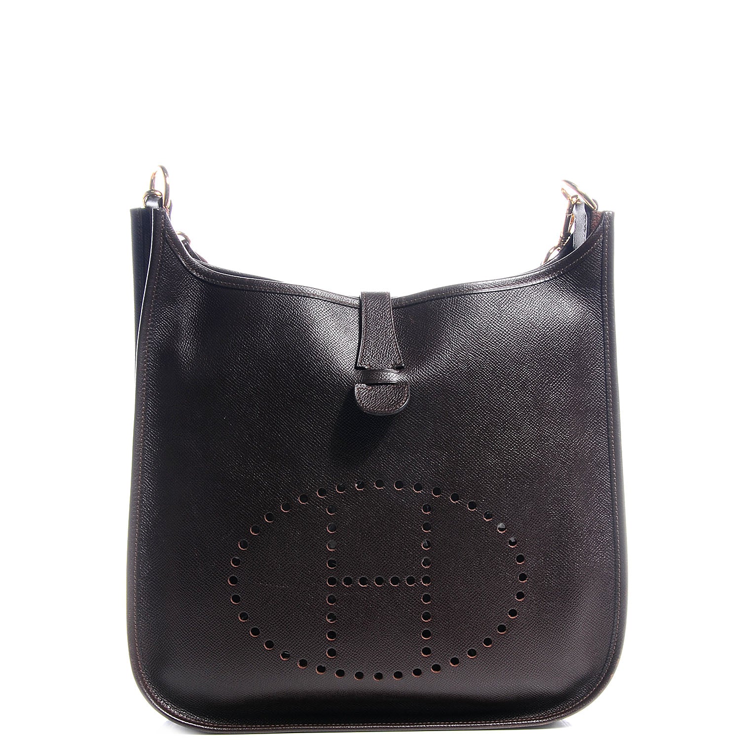 Hermes Courchevel Evelyne GM Chocolate 1 of 7