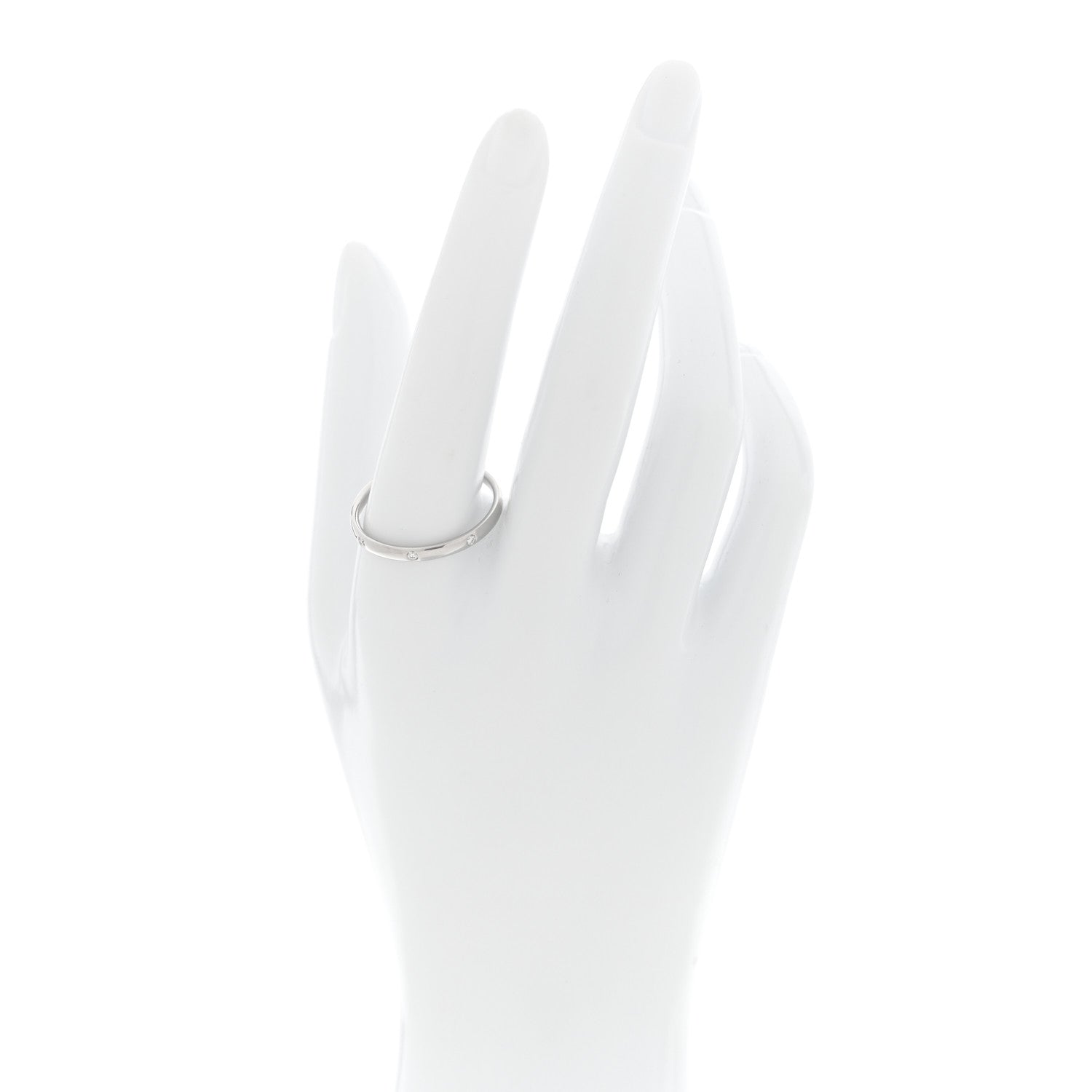 Van Cleef & Arpels Platinum Diamond Tendrement Etoiles Wedding Band Ring 65 11 2 of 4