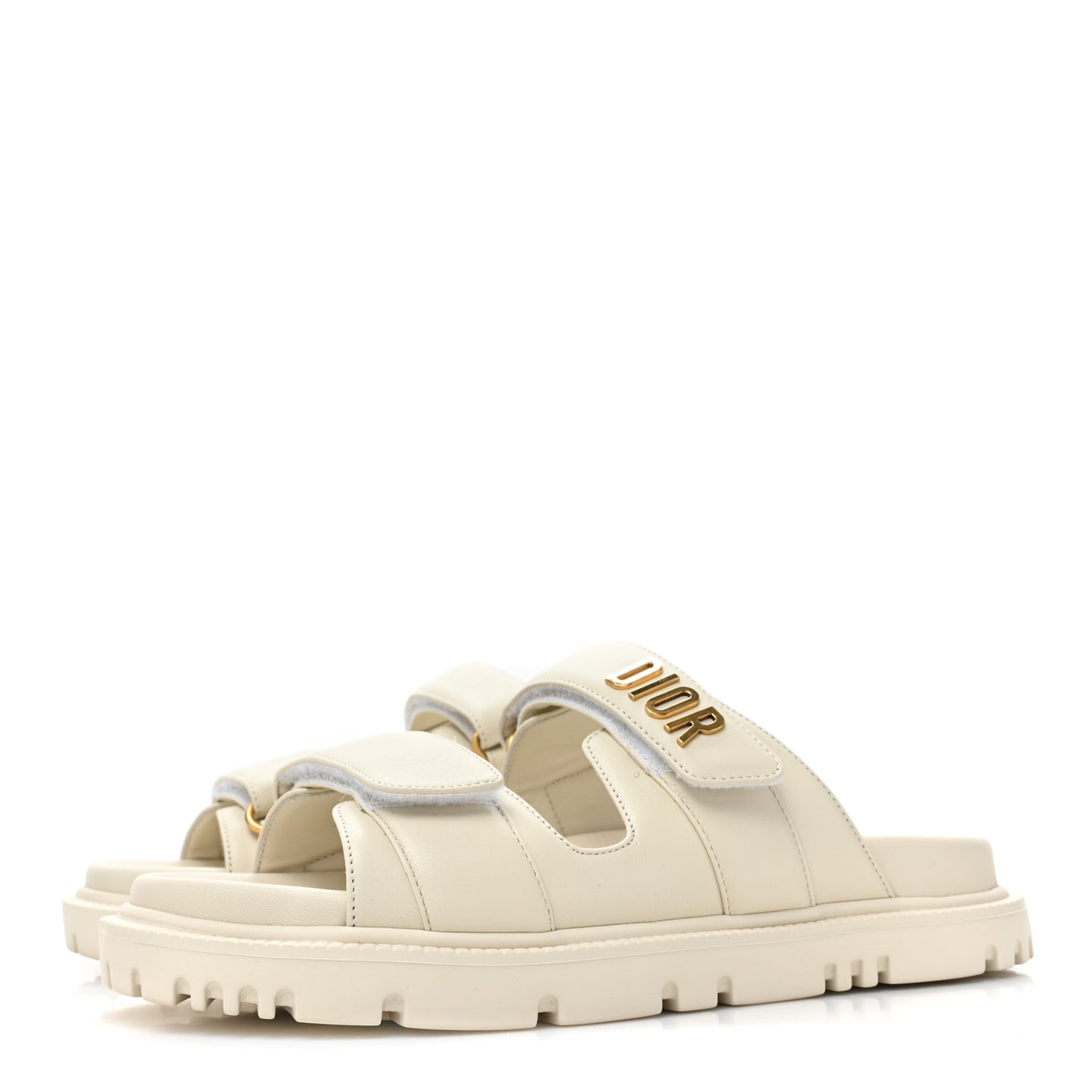 Lambskin Dioract 10mm Sandals 36 Off White